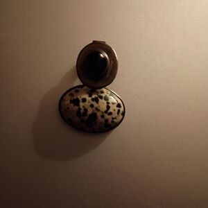 Chic Black and Cream Brooch